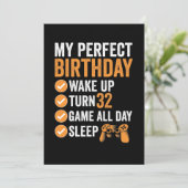 32e beurt 32 Mijn perfecte verjaardag gamen Kaart (Staand voorkant)