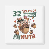 32e bruiloft Jubileum 32 jaar koppel matching Magneet (Voorkant)