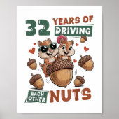 32e bruiloft Jubileum 32 jaar koppel matching Poster (Voorkant)