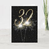 32e bruiloft sparklers kaart (Voorkant)