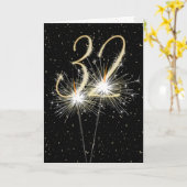 32e bruiloft sparklers kaart (Gele Bloem)