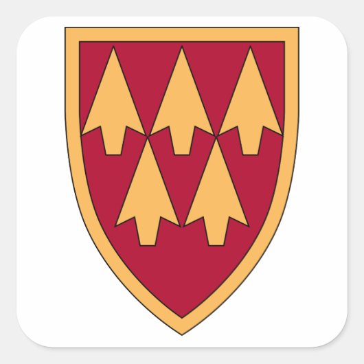 32e Commando Luchtvaart en raketverdediging Vierkante Sticker (Voorkant)