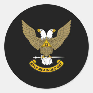 32e graad Mason 32 Masonic Schotse Rite Up Ronde Sticker