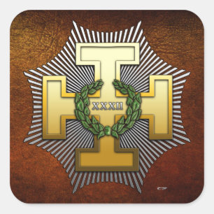32e graad: Master of the Royal Secret Vierkante Sticker