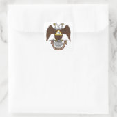 32e graad Schotse Rite Brown Eagle Vierkante Sticker (Tas)