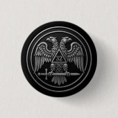 32e Graad Schotse Rite Dubbelkoppige Adelaar Ronde Button 3,2 Cm (Voorkant)