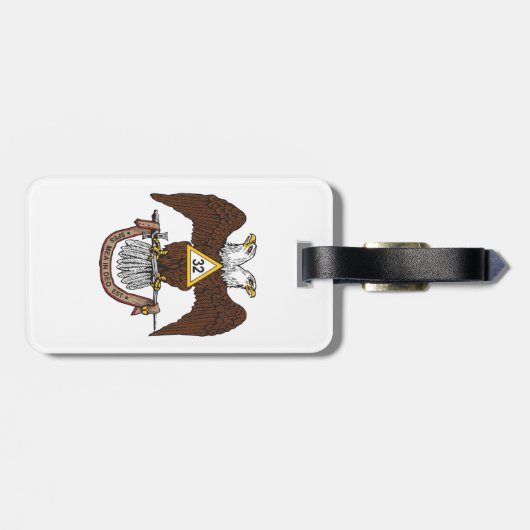 32e Graad Schotse Rite Dubbelkoppige Adelaars Bagagelabel (Achterkant horizontaal)