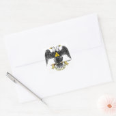 32e graad Schotse Rite Zwarte Adelaar Vierkante Sticker (Envelop)