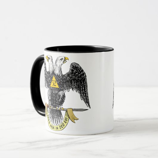 32e graads Scottish Rite Black Eagle Mok (Voorkant links)