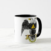32e graads Scottish Rite Black Eagle Mok (Voorkant rechts)