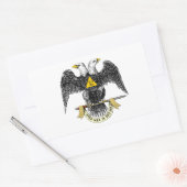 32e graads Scottish Rite Black Eagle Rechthoekige Sticker (Envelop)