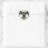 32e graads Scottish Rite Black Eagle Ronde Sticker (Tas)