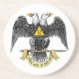 32e graads Scottish Rite Black Eagle Zandsteen Onderzetter