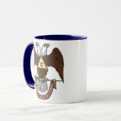 32e graads Scottish Rite Brown Eagle Mok (Voorkant links)