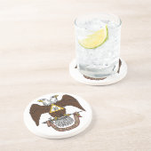 32e graads Scottish Rite Brown Eagle Zandsteen Onderzetter (Zijkant)