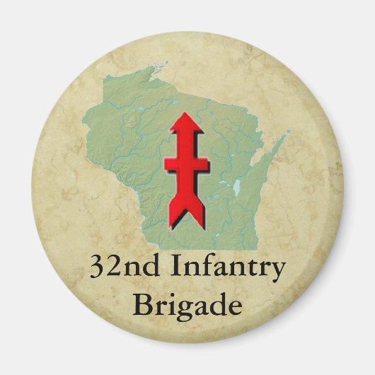 32e infanterie in Wisconsin Military Magneet (Voorkant)
