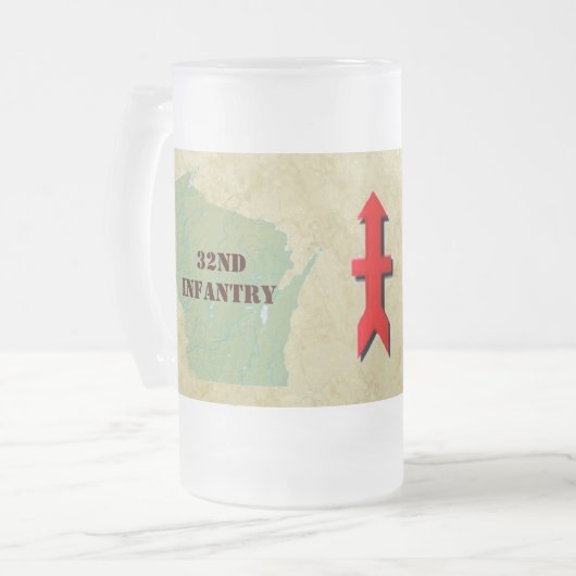 32e Infanteriebrigade Militaire Brigade van de Rod Matglas Bierpul (Voorkant links)