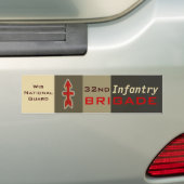 32e Infanteriebrigade Rode Pijl Bumpersticker (Op auto)