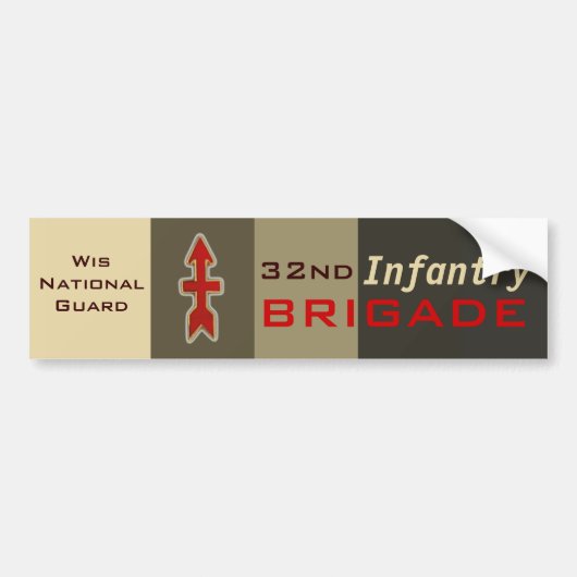32e Infanteriebrigade Rode Pijl Bumpersticker (Voorkant)