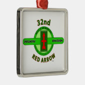 32E INFANTRY DIVISION "RED ARROW" METALEN ORNAMENT (Rechts)