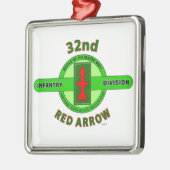 32E INFANTRY DIVISION "RED ARROW" METALEN ORNAMENT (Links)