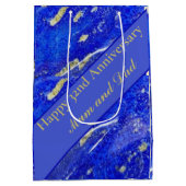 32e Jubileum voor bruiloft, bewerkbaar Medium Cadeauzakje (Achterkant)