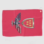 32e Luchtverdedigingscommando Adelaar Golfhanddoek (Horizontaal)