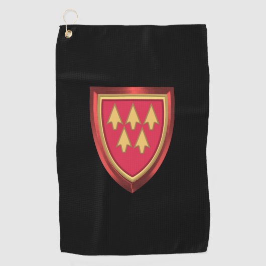 32e luchtweercommando Gepersonaliseerd patch Golfhanddoek (Voorkant)