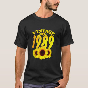 32e verjaardag  1989 Zonnebloem 32 jaar oud T-shirt