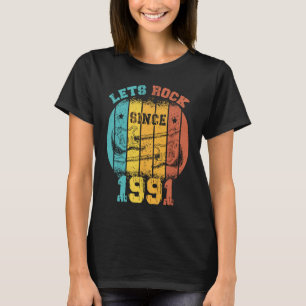 32e verjaardag 1991 Retro 32 jaar oud Guit T-shirt