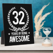 32e verjaardag (32 jaar Geweldige) Fotoplaat (Zijkant)