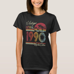 32e verjaardag april 1990 32 jaar oude sjar t-shirt