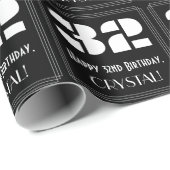 32e verjaardag: Art Deco geïnspireerd look "32" &  Cadeaupapier (Rol Hoek)
