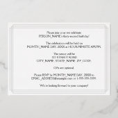 32e verjaardag — Art Deco look "32" + Naam Folie Uitnodiging (Achterkant)