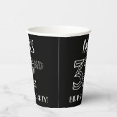 32e verjaardag: Art Deco Style + aangepaste naam Papieren Bekers (Rechts)