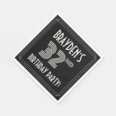 32e verjaardag: Art Deco Style + aangepaste naam Servet (Hoek)