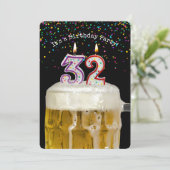32e verjaardag Bierfeest Kaart (Staand voorkant)