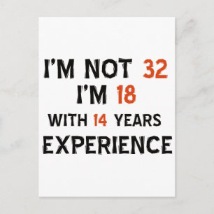 32e verjaardag design briefkaart