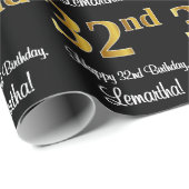 32e verjaardag: Elegante luxe Faux Gold look # Cadeaupapier (Rol Hoek)