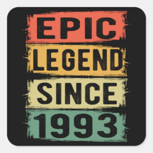 32e Verjaardag Epische Legende 32e Verjaardag Cade Vierkante Sticker