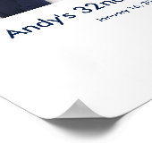 32e verjaardag foto aangepaste Sign In Party Board Poster (Hoek)