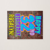 32e verjaardag ~ Fun, door Urban Graffiti geïnspir Legpuzzel (Horizontaal)