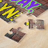 32e verjaardag ~ Fun, door Urban Graffiti geïnspir Legpuzzel (Zijkant)