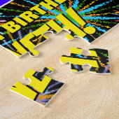 32e verjaardag: Fun, kleurrijk gevuurwerk Legpuzzel (Zijkant)