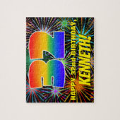 32e verjaardag: Fun, kleurrijk gevuurwerk Legpuzzel (Verticaal)