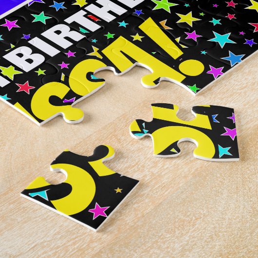 32e verjaardag — Fun, kleurrijk Star Field Pattern Legpuzzel (Zijkant)