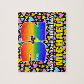 32e verjaardag — Fun, liefhebbende hartsvormen + " Legpuzzel (Verticaal)