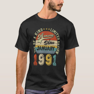 32e verjaardag Geweldige sinds januari 1991 32 jaa T-shirt
