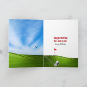 32e verjaardag Golfbal op rode tee Kaart (Binnen)