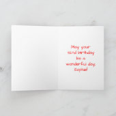 32e verjaardag: Heatpatroon liefhebbend, regenboog Kaart (Binnen)